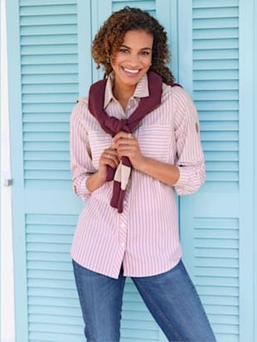 Chemisier rayé 50% coton - Collection L - Modalova