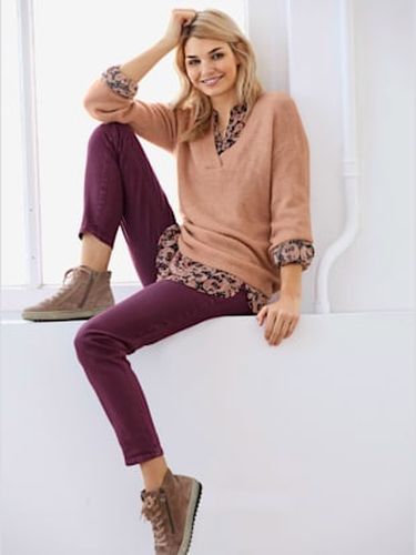 Pull en tricot fin 8% laine - Linea Tesini - Modalova
