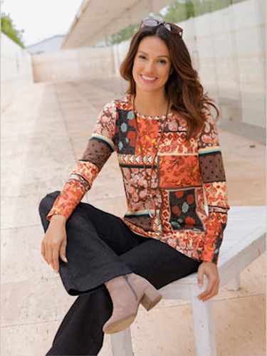 T-shirt imprimé motif patchwork moderne - Witt - Modalova