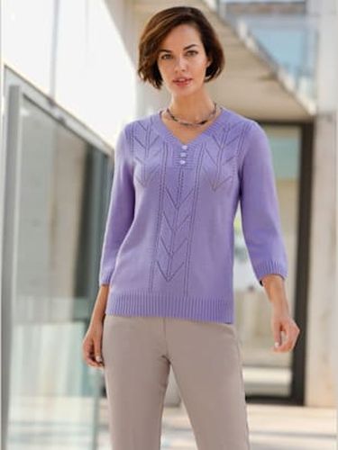 Pull à manches 3/4 patte de boutonnage décorative devant - Witt - Modalova