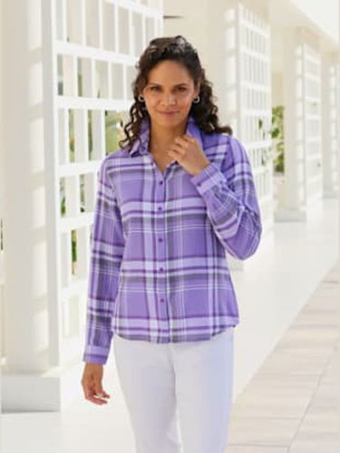 Chemisier en flanelle flanelle légère très douce - Collection L - Modalova