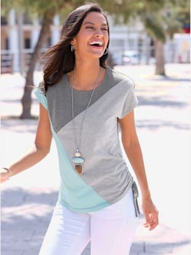 T-shirt à encolure ronde 68% coton - Collection L - Modalova