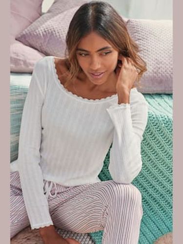 Haut de pyjama t-shirt de nuit fantaisie en tricot jacquard - s.Oliver - Modalova
