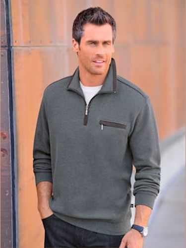 Sweatshirt homme col à glissière - Hajo - Modalova