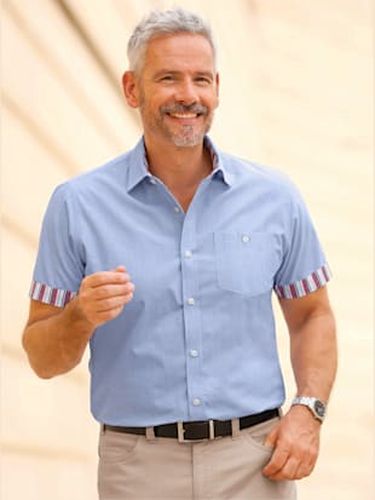 Chemise à manches courtes qualité légère et aérée - Marco Donati - Modalova