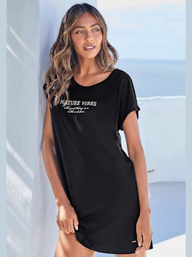 Chemise de nuit t-shirt long confortable, coupe ample - LASCANA - Modalova
