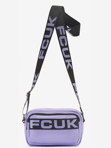 Mini-sac sportif avec logo imprimé tendance et bandoulière réglable - FCUK - Modalova