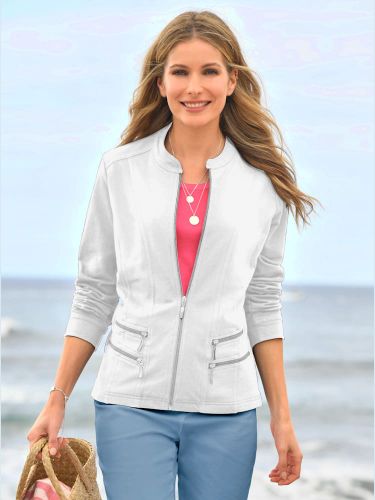 Veste estivale féminine à glissière - Collection L - Modalova