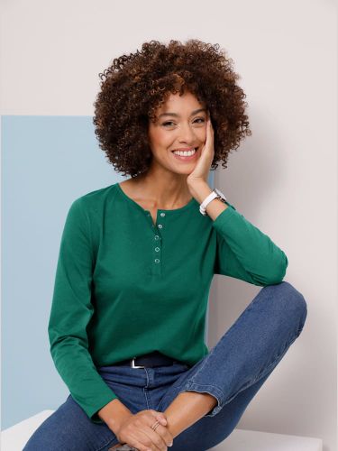 T-shirt à manches longues pur coton - Witt - Modalova