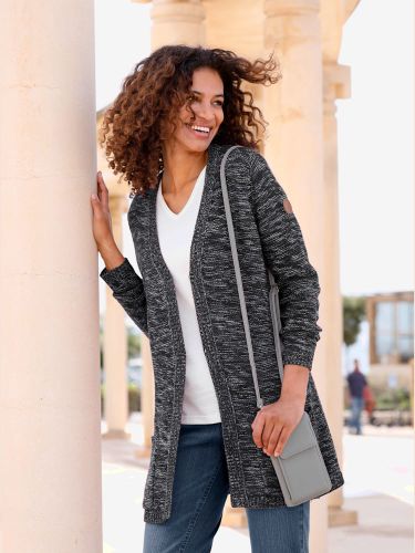 Veste en tricot 54% coton - Collection L - Modalova