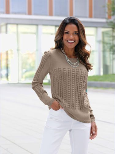 Pull à manches longues motif tricoté devant - Witt - Modalova