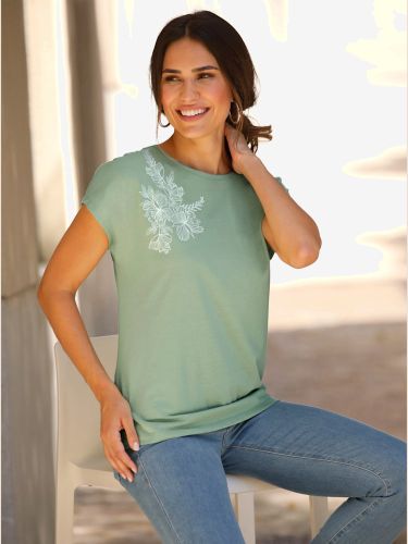 T-shirt à encolure ronde imprimé floral délicat - Witt - Modalova