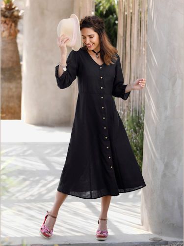 Robe traditionnelle imitation lin - Witt - Modalova