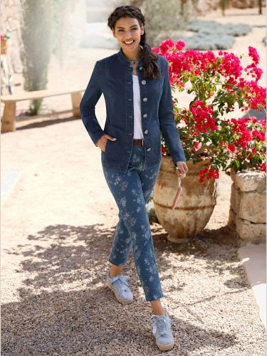 Blazer en jean col montant tendance - Witt - Modalova