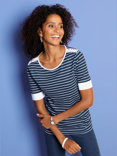 T-shirt à encolure ronde avec œillets et laçage - Witt - Modalova