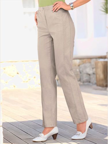 Jean droit effet délavé ceinture élastique - Witt - Modalova