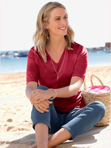 T-shirt en v toucher doux et agréable - Witt - Modalova