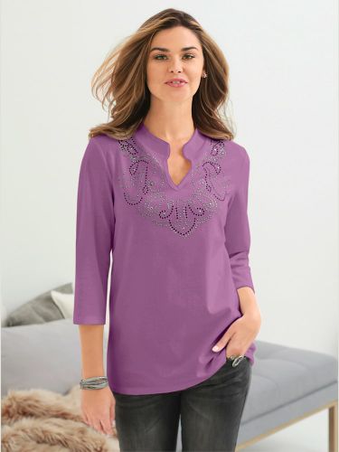 Tee-shirt original col v motifs brillants - Witt - Modalova