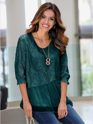 Chemisier en mousseline coupe longue et dissimulante - Fair Lady - Modalova