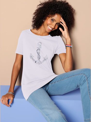 T-shirt à manches courtes imprimé transfert couleur argenté - Witt - Modalova