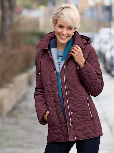 Veste d'hiver mélange de motifs matelassés - Collection L - Modalova