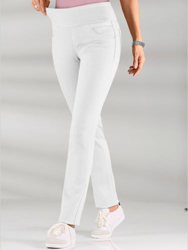 Pantalon avec ceinture large élastique et poches - Collection L - Modalova