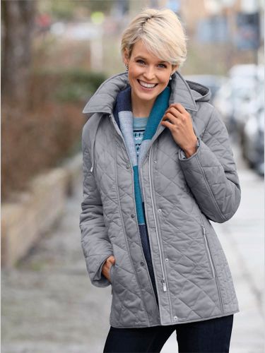 Veste d'hiver mélange de motifs matelassés - Collection L - Modalova