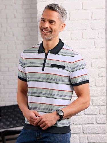 Polo à manches courtes manches et ourlet à bords-côtes extensibles - Witt - Modalova