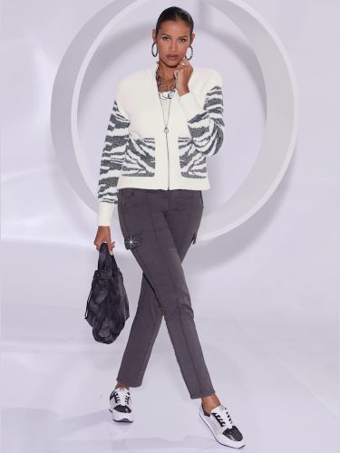 Veste en tricot jacquard douceur et bien-être - Creation L - Modalova