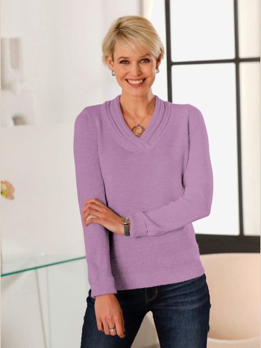 Pull à encolure en v bord roulé à l'encolure - Witt - Modalova