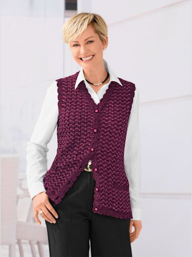 Gilet en tricot superbe motif ajouré - Witt - Modalova