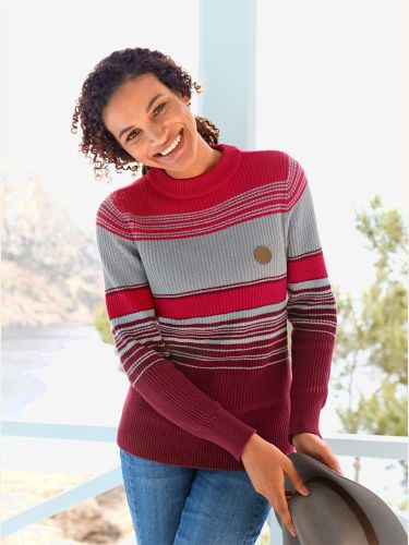 Pull à col montant pur coton - Collection L - Modalova