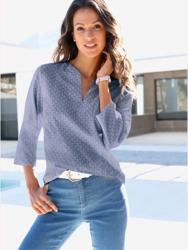 Chemisier col rond petit v à motif graphique - Witt - Modalova