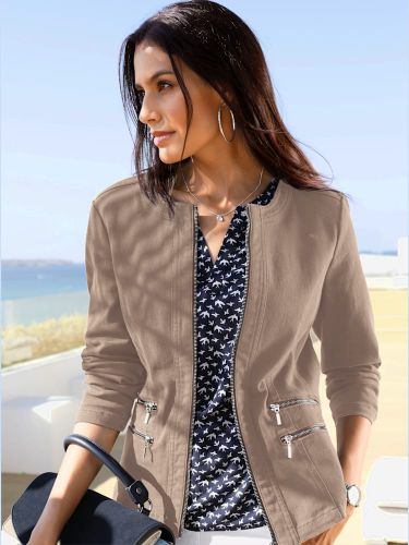 Blazer aspect jean 2 glissières fantaisie poches - Witt - Modalova