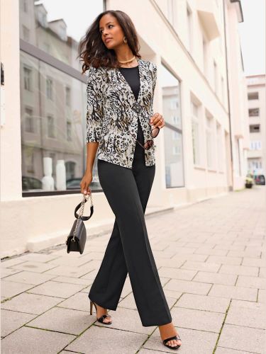 Pantalon plis repassés, effet affinant - Fair Lady - Modalova