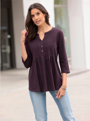 T-shirt à manches 3/4 50% coton - Creation L - Modalova