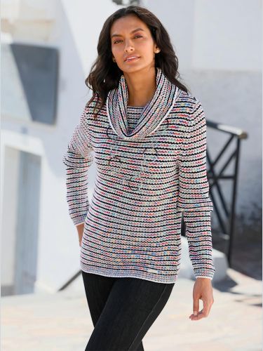 Pull à col roulé 50% coton - Collection L - Modalova