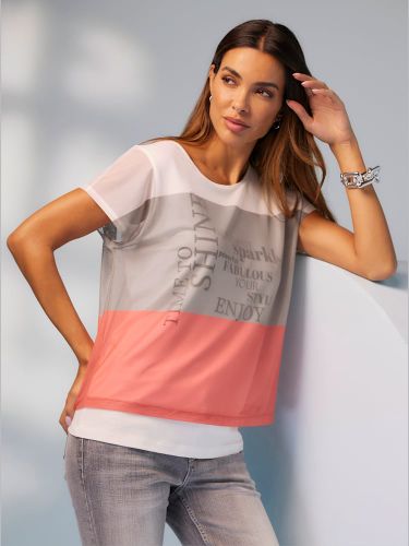 T-shirt imprimé aspect 2 en 1 tendance - Witt - Modalova