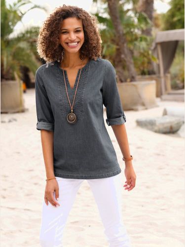 Tunique en jean pur coton - Collection L - Modalova