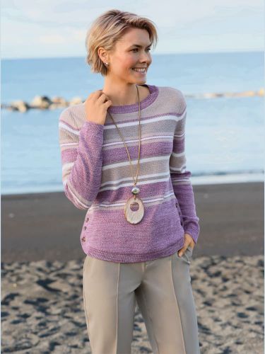 Pull à manches longues 50% coton - Collection L - Modalova