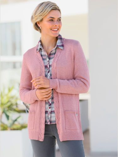 Veste en tricot mélange coton-viscose - Collection L - Modalova