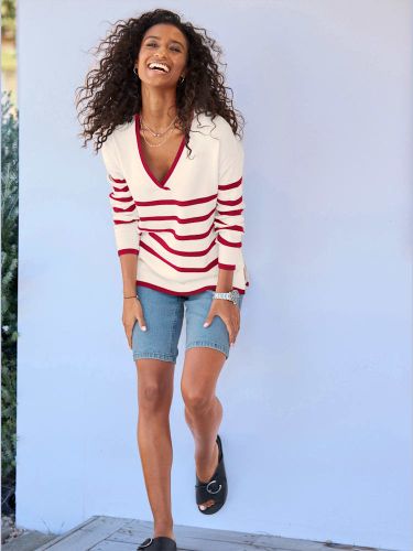 Pull à rayures 70% viscose - Witt - Modalova