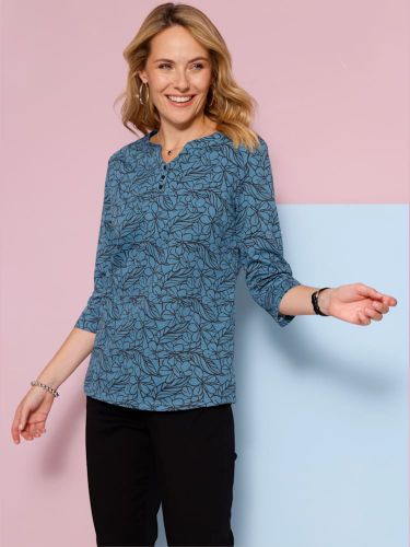 T-shirt à manches 3/4 encolure arrondie avec petit v - Witt - Modalova