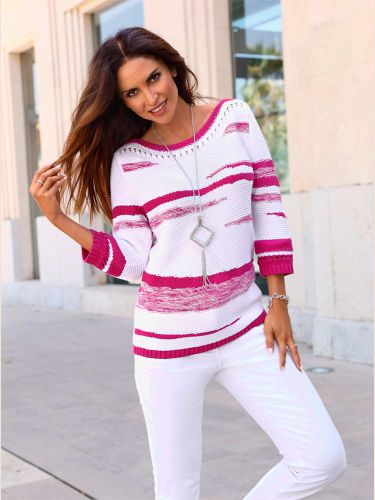Pull à manches 3/4 50% coton - Creation L - Modalova