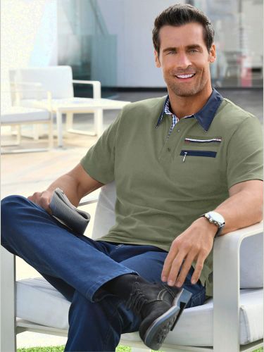 T-shirt à manches courtes contrastes sportifs - Catamaran - Modalova