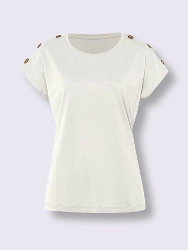 T-shirt à manches courtes boutons imitation corne - Witt - Modalova
