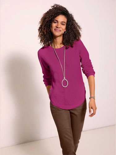 Pull encolure ronde 50% coton - Collection L - Modalova