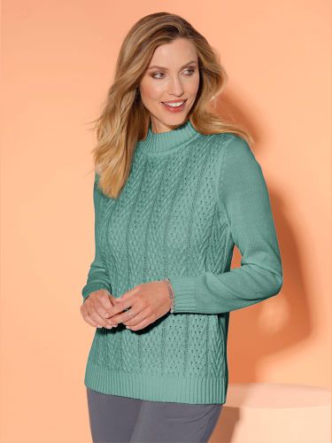 Pull à col montant superbe motif torsadé - Witt - Modalova