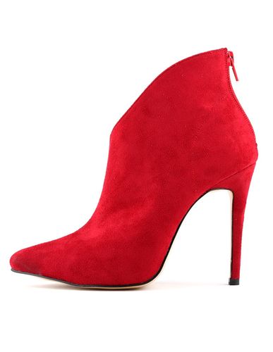 Bottines jaunes en daim à talons hauts et bout pointu fermeture éclairs - milanoo.com - Modalova