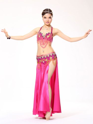 Sexy costume de danse orientale mode en satin mat en fibre polyester multicolore Danseuse orientale réglable Performance Déguisements Halloween - milanoo.com - Modalova